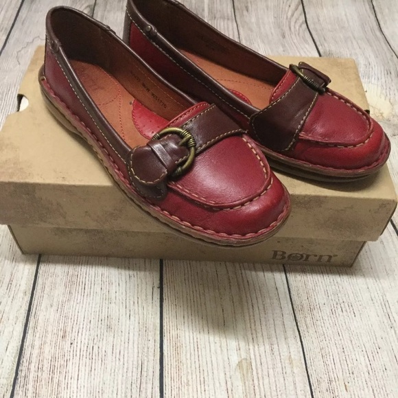 born gallatin leather bow loafers